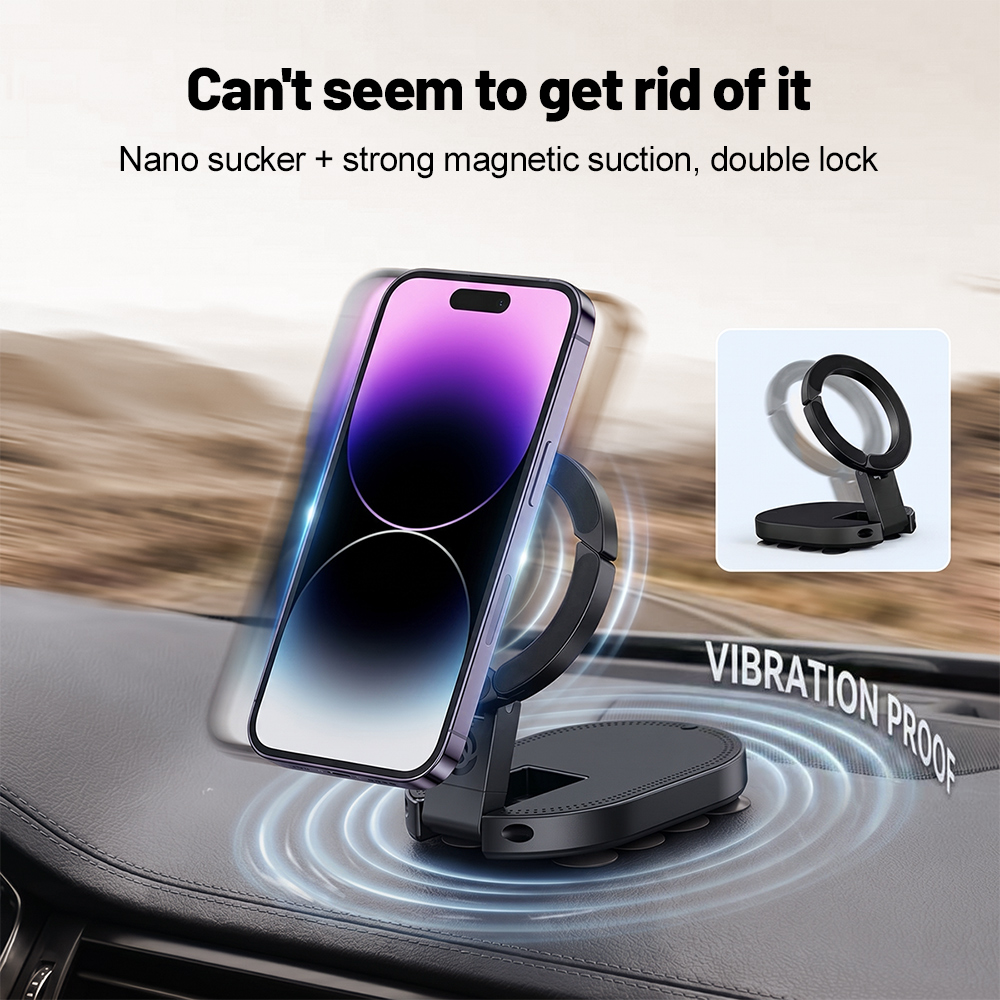 Travel Accessories In Car - 360 ° حامل هاتف مغناطيسي دوار
