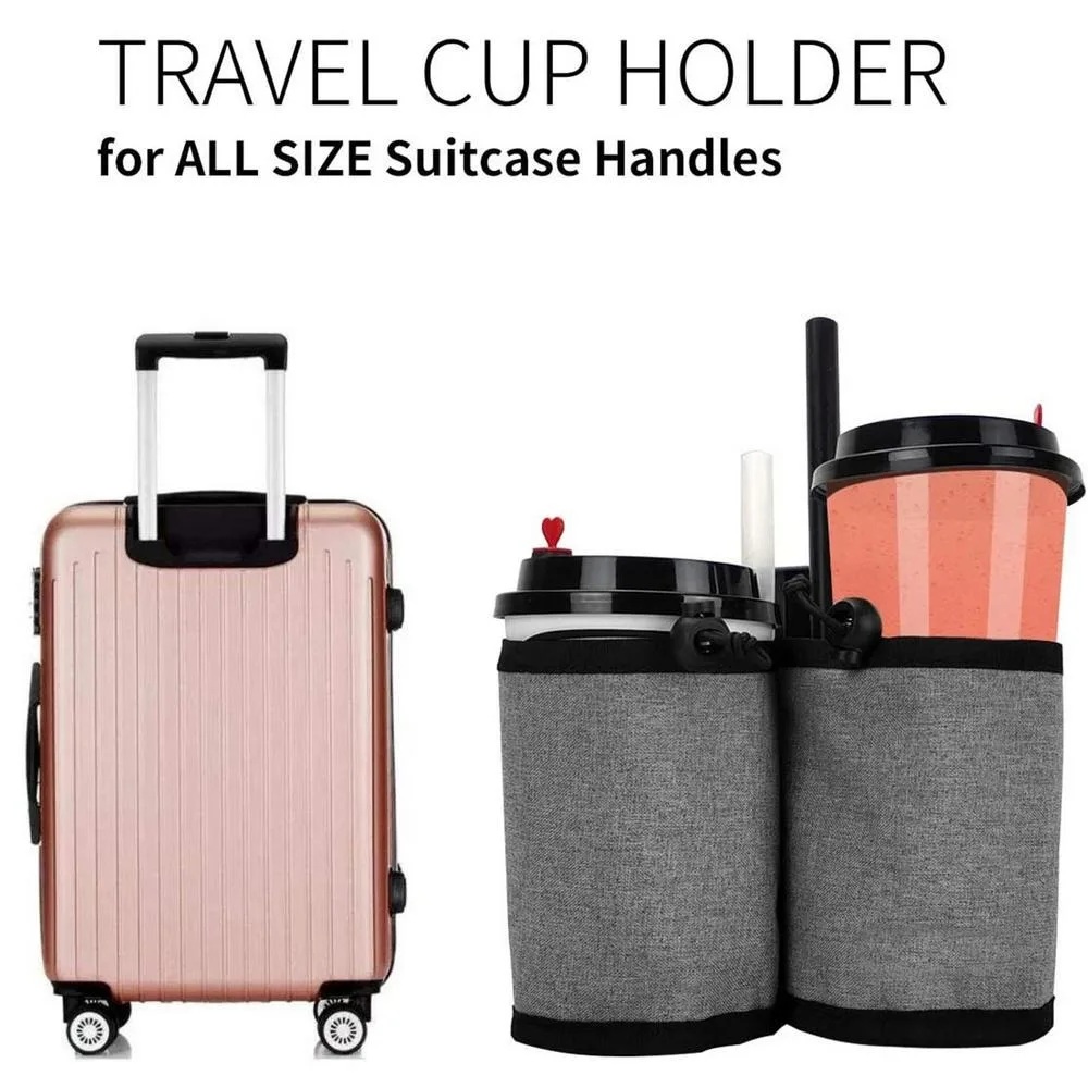 Travel Accessories B&M - حامل زجاجات مياه جديد لمقابض الحقائب،