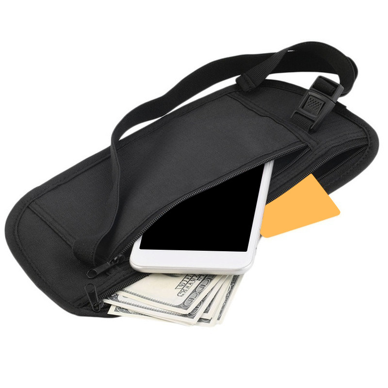 Money Belt Hidden - حقيبة خصر غير مرئية للسفر لجواز