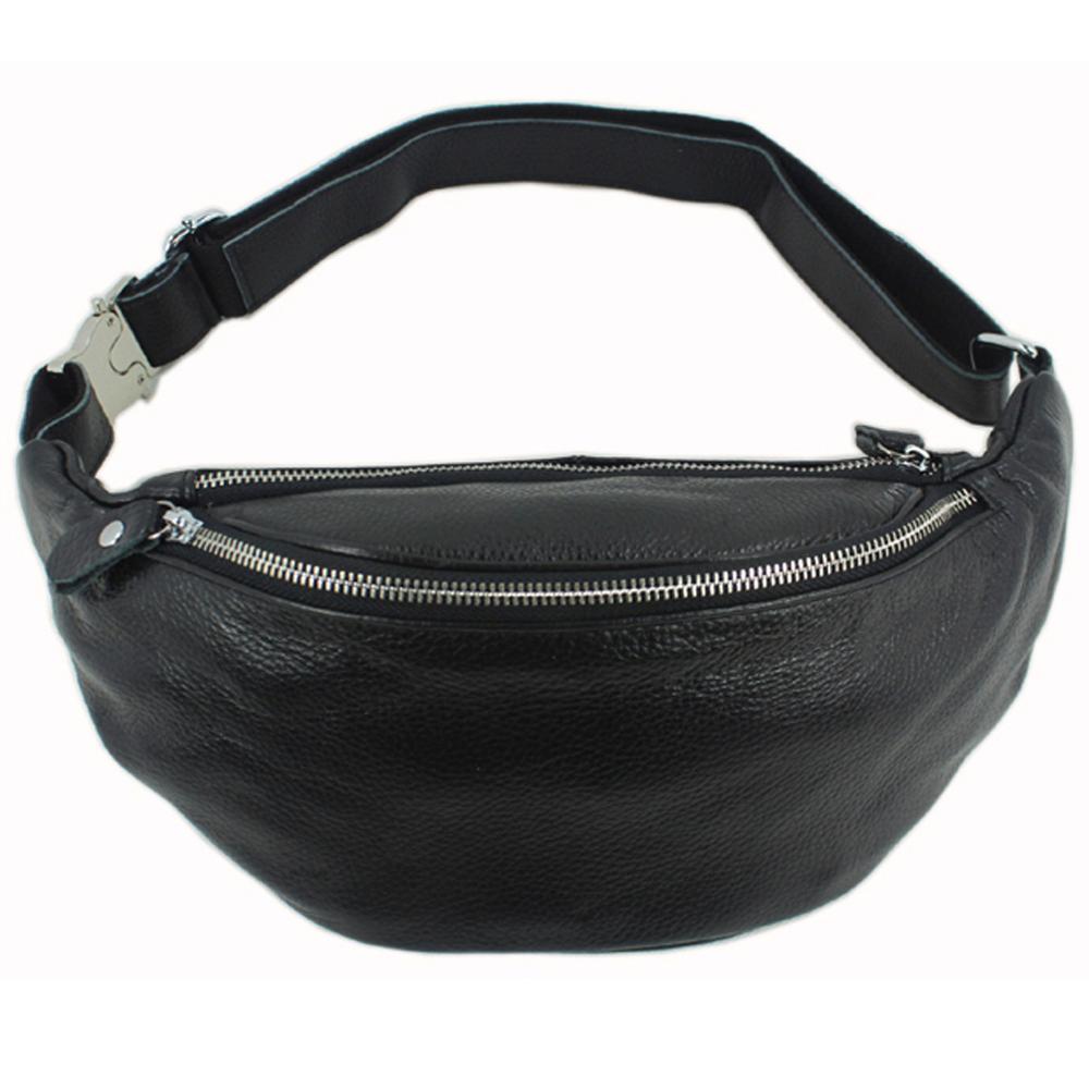 Money Belt Hidden - حقيبة خصر من الجلد الطبيعي للرجال،