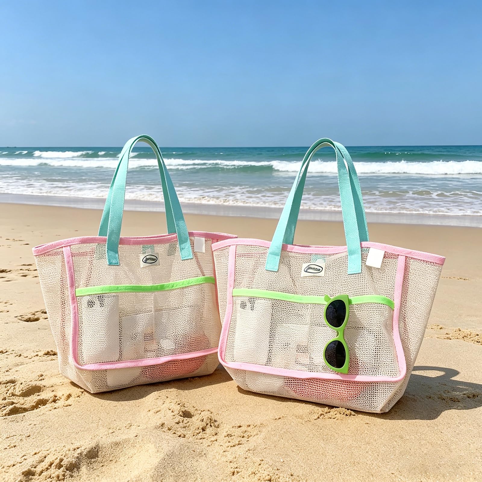 Travel Accessories And Bags - حقائب شاطئ نسائية ملونة قابلة للطي،
