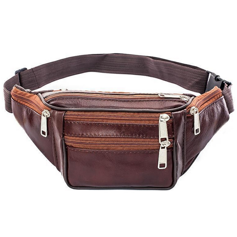 Money Belt Hidden - جلد الرجال الخصر حقيبة صدر للرجال