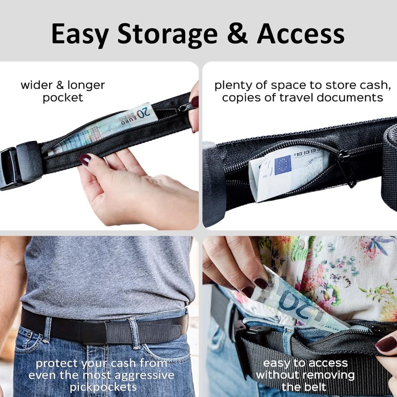 حزام أمان للسفر مع جيب مخفي وح - مراجعة Money Belt Hidden وسعره