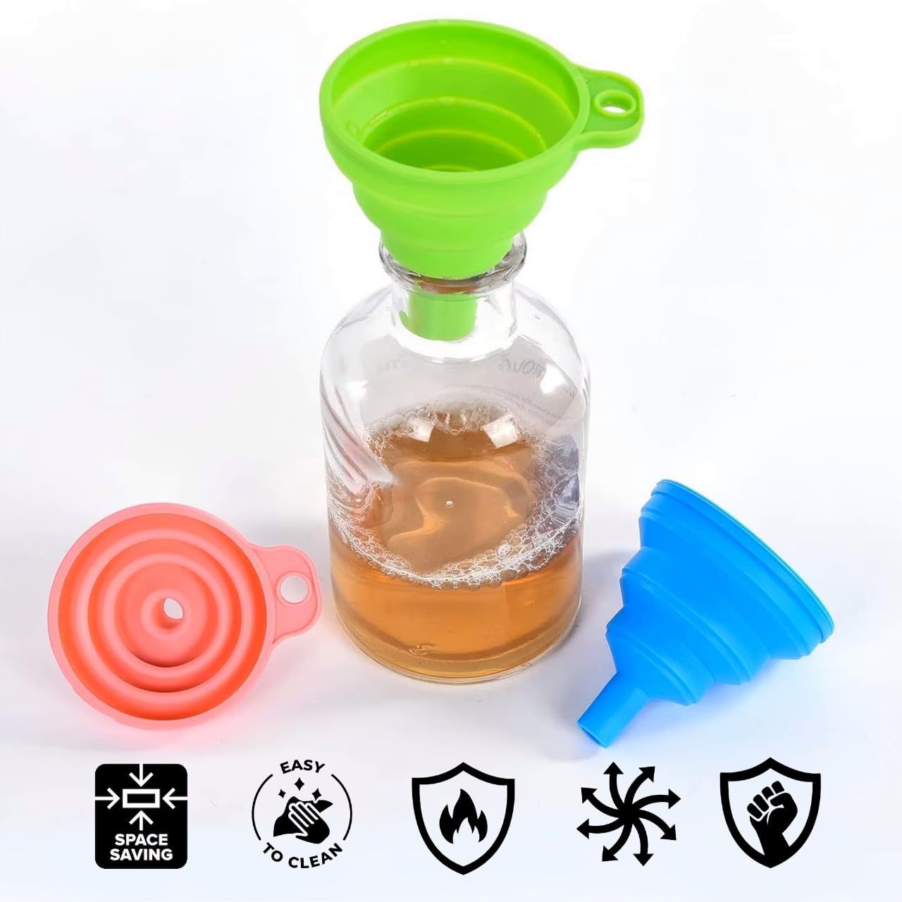 مجموعة قمع سيليكون قابلة للطي  - مراجعة Water Bottle Collapsible وسعره