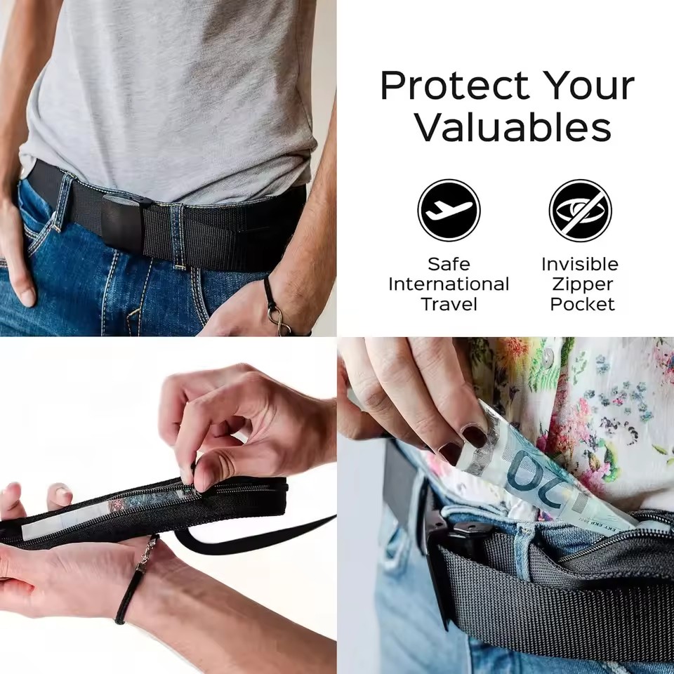 حزام جديد مضاد للسرقة للرجال،  - مراجعة Money Belt Hidden وسعره