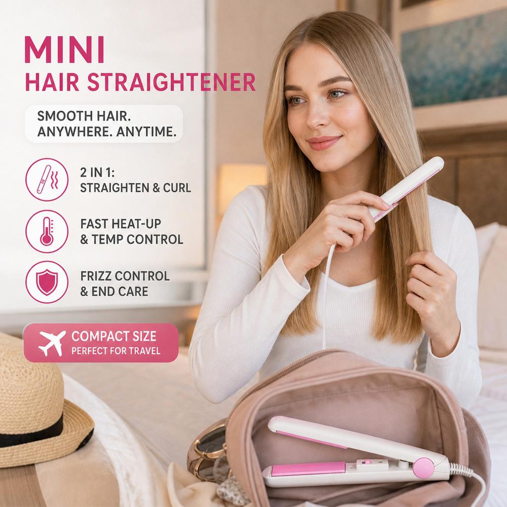 مكواة شعر صغيرة جديدة، مكواة م - مراجعة Mini Iron Travel وسعره