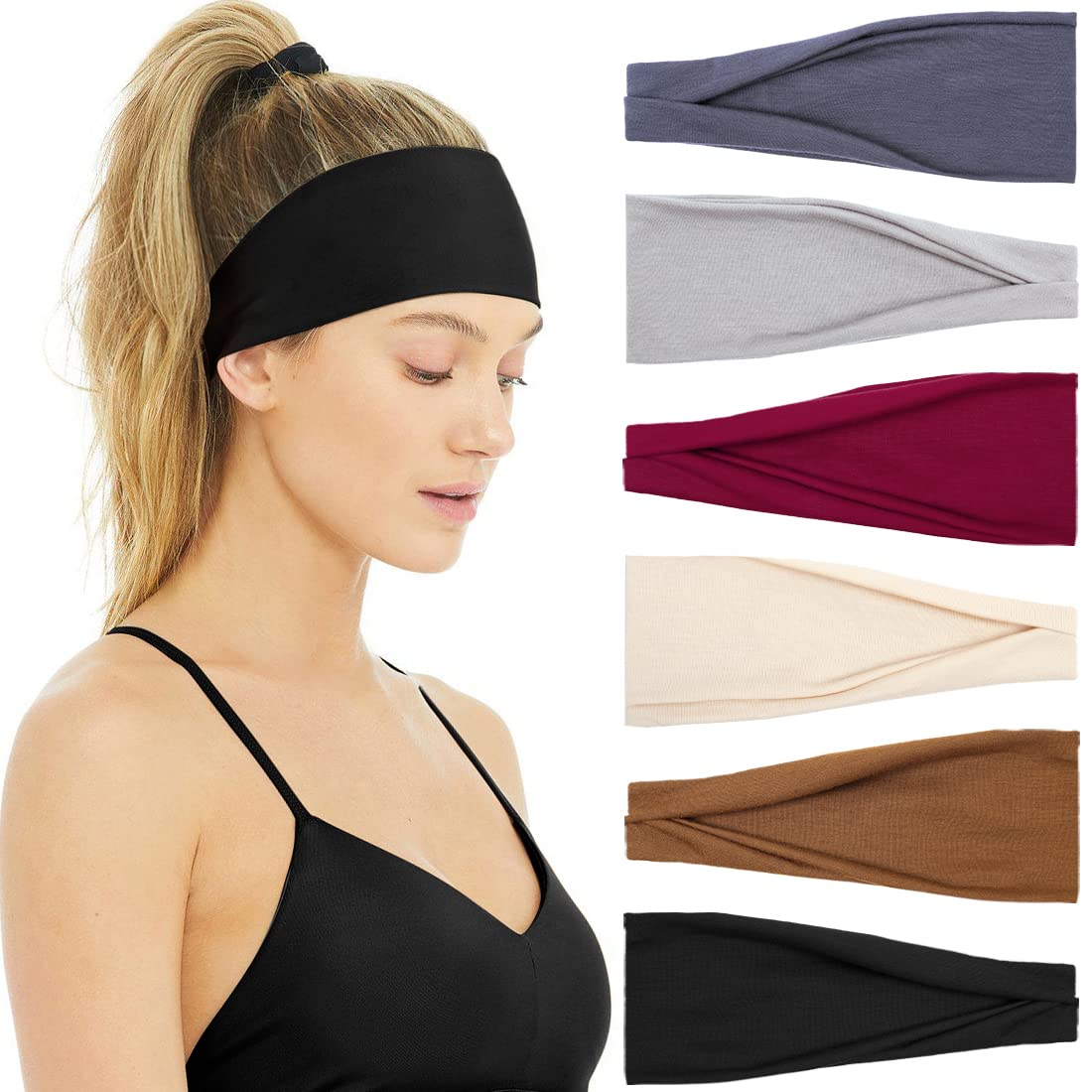 رباط رأس مطاطي ناعم للنساء ، م - مراجعة Travel Yoga Accessories وسعره